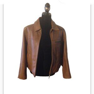 Timeless Classic- Casey Park Co Ltd-Brown Leather Jacket - Size XS 0-2